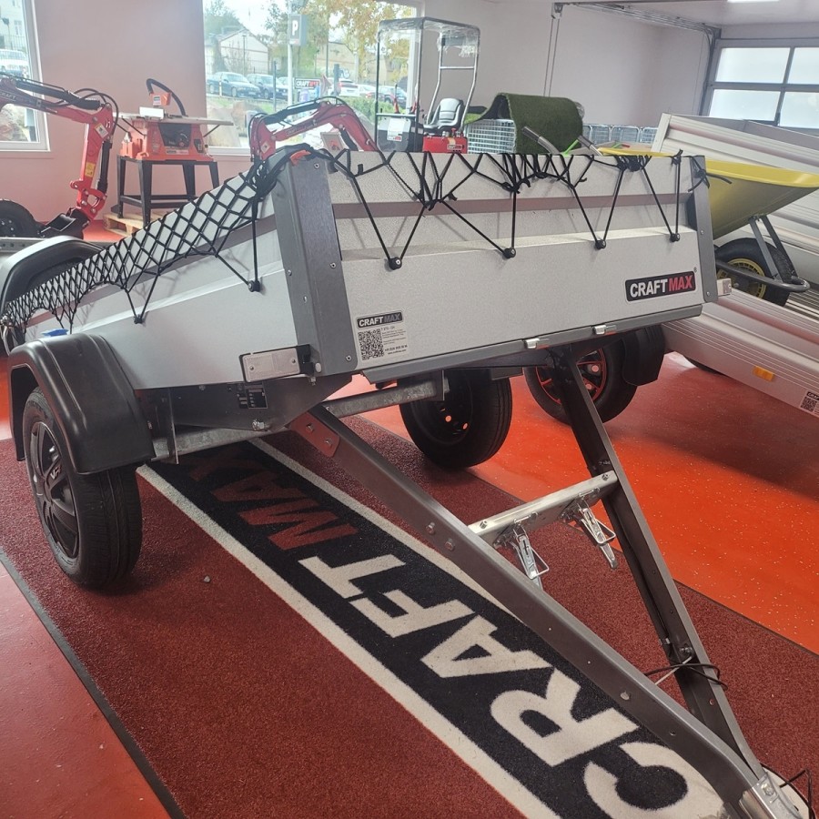V-Serie-750kg-Kastenanhaenger-mit-Kippdeichsel-2.01x1.08x0.35m-Planenknoepfe-montiert-ExpanderNetz-2