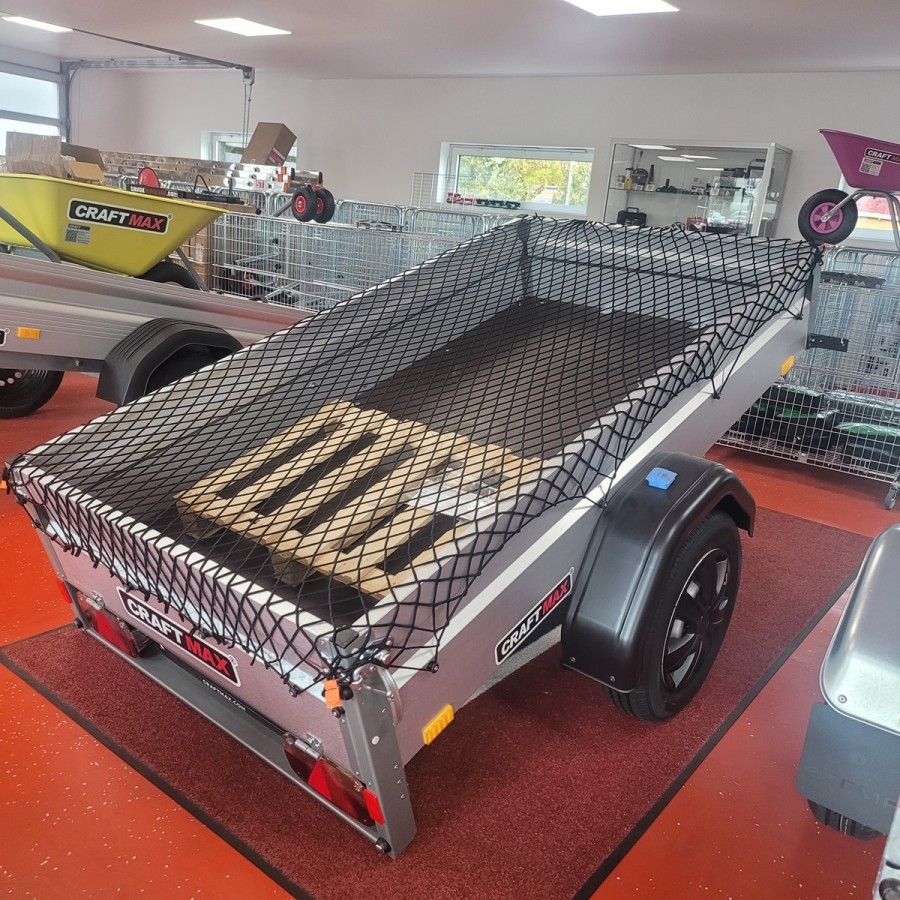V-Serie-750kg-Kastenanhaenger-mit-Kippdeichsel-2.01x1.08x0.35m-Planenknoepfe-montiert-ExpanderNetz-1