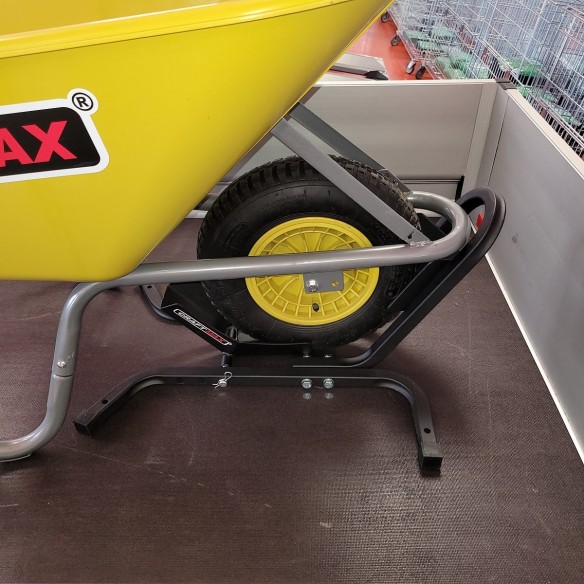 CRAFTMAX-yellow-Gartenschubkarre-100L-mit-gelber-Polypropylen-Mulde-Luftreifenrad-6