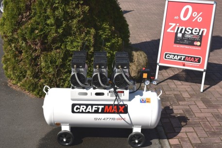 CRAFTMAX-Silent-Druckluft-Kompressor-SW-4778-Oelfrei-100L 2