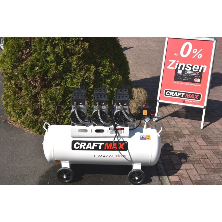 CRAFTMAX-Kompressor-SW477-8-100Liter-Dental-silent-2