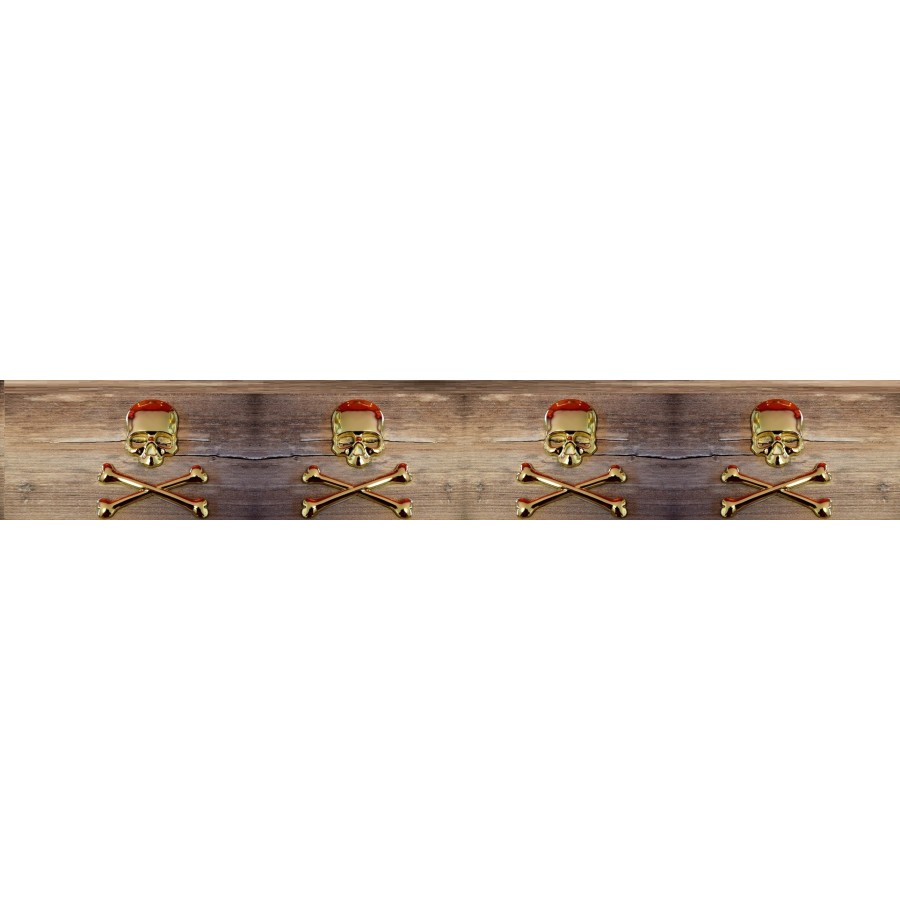 Skeleton-Crossbone-3D-Metall-Aufkleber-Totenkopf-gekreuzte-Knochen-GOLD-Header