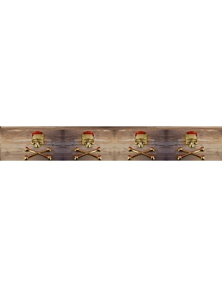 Skeleton-Crossbone-3D-Metall-Aufkleber-Totenkopf-gekreuzte-Knochen-GOLD-Header