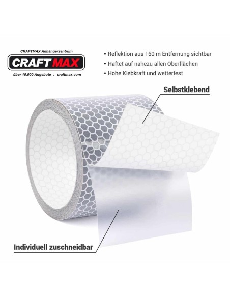CRAFTMAX-Reflektor-Klebeband-5cm-x-3m-SILBER-WEISS-2