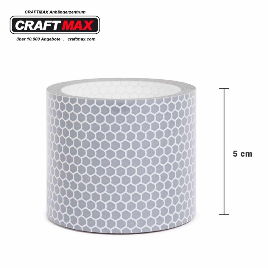 CRAFTMAX-Reflektor-Klebeband-5cm-x-3m-SILBER-WEISS-3
