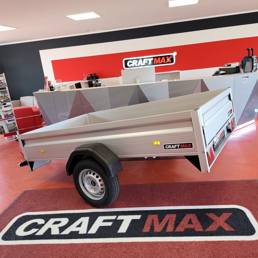 CRAFTMAX-CLEVER-Kastenanhaenger-750Kg-ungebremst-XL-Kastenprofil-Deichsel-Alu-Bordwaenden-Heck-Frontklappe-250x140x35cm-2