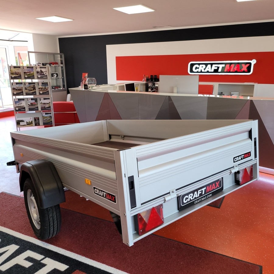 CRAFTMAX-CLEVER-Kastenanhaenger-750Kg-ungebremst-XL-Kastenprofil-Deichsel-Alu-Bordwaenden-Heck-Frontklappe-250x140x35cm-3