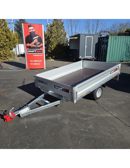 CRAFTMAX-750-ALU-Pritsche-2.30x1.50x0.30m-V-Deichsel-abnehmbare-Bordwaende-10-Zoll-Niedrigfahrwerk-ungebremst-1