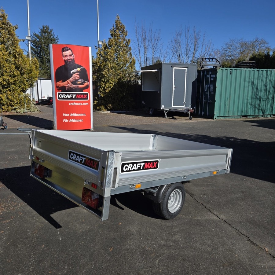 CRAFTMAX-750-ALU-Pritsche-2.30x1.50x0.30m-V-Deichsel-abnehmbare-Bordwaende-10-Zoll-Niedrigfahrwerk-ungebremst-3
