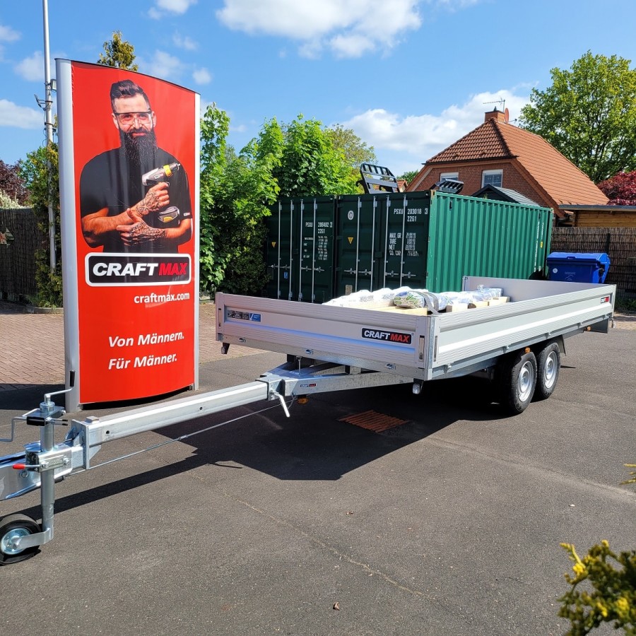 CRAFTMAX-TRIBE-3500kg-Langgutanhaenger-Teleskop-Deichsel-1