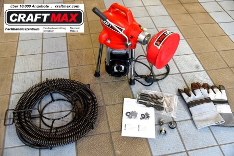 CRAFTMAX-Profi-Rohrreinigungsmaschine-fuer-haus-Bad-u.-Kueche-Produktbild 2