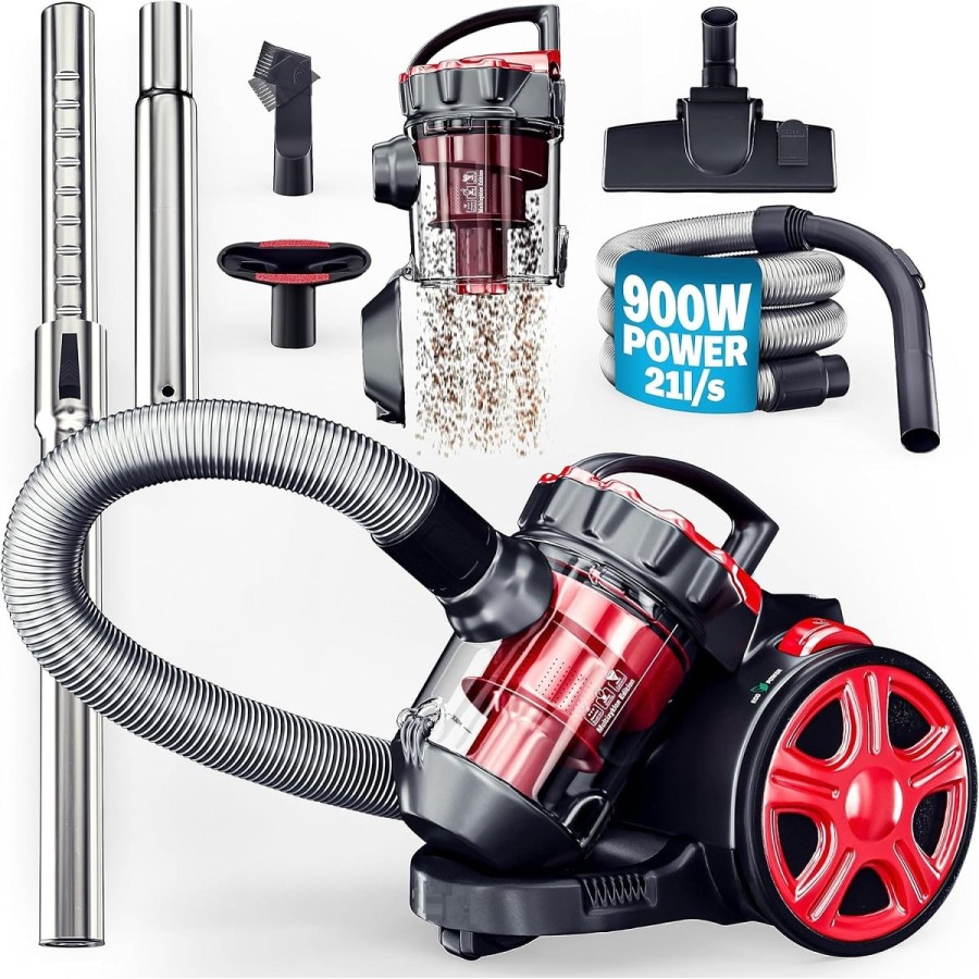 CRAFTMAX-Multi-Zyklon-900W-Beutelloser-Bodenstaubsauger-HEPA-Filter-3-Liter-Behaelter-Staubsauger-1