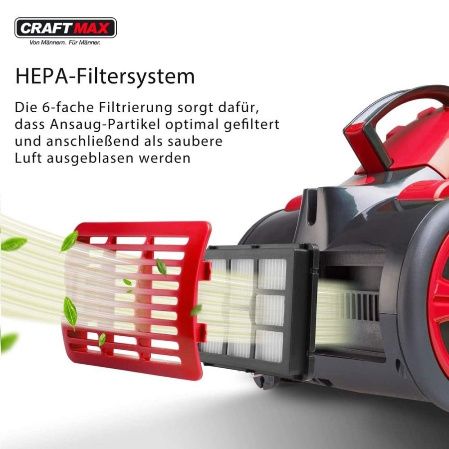 CRAFTMAX-Multi-Zyklon-900W-Staubsauger-HEPA-Filter