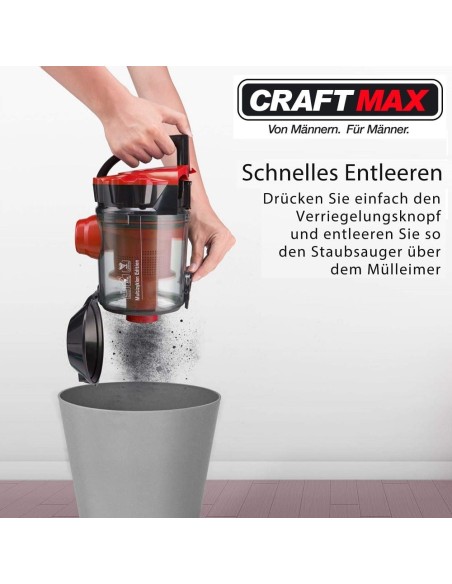 CRAFTMAX-Multi-Zyklon-900W-Beutelloser-Staubsauger