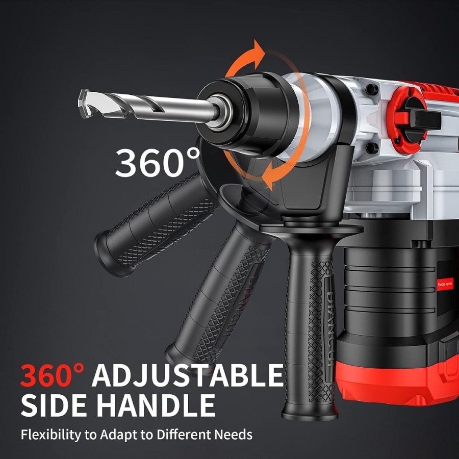 CRAFTMAX-Pneumatischer-Bohrhammer-SDS-Plus-1500W-4-in-1-Funktionen-Anti-Vibrationsgriff-7
