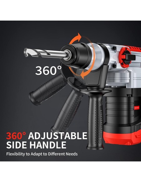 CRAFTMAX-Pneumatischer-Bohrhammer-SDS-Plus-1500W-4-in-1-Funktionen-Anti-Vibrationsgriff-7