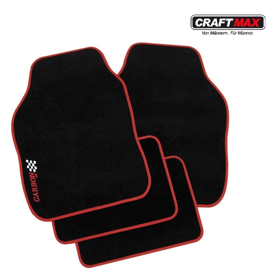 CRAFTMAX-Auto-Autoteppich-Fussmatten-Carbon-ot-schwarz