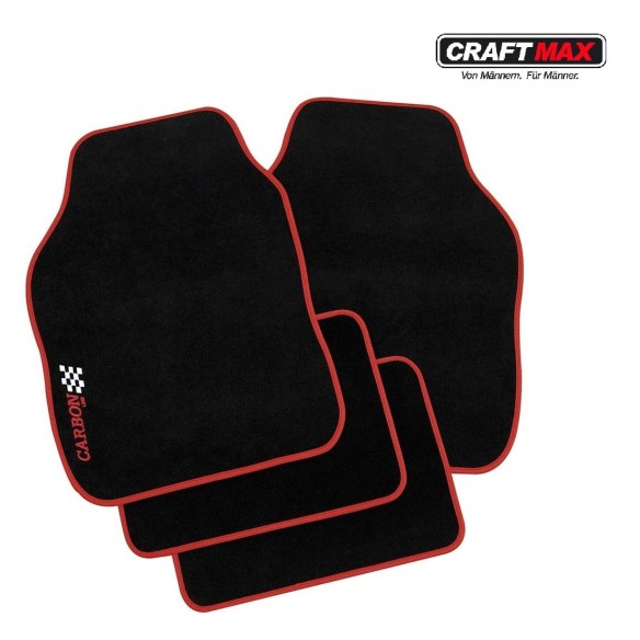 CRAFTMAX-Auto-Autoteppich-Fussmatten-Carbon-ot-schwarz
