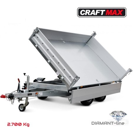 CRAFTMAX-DIAMANT-line-2700-3-Seiten-Kipper-3.01×1.83x0.35m-Metalldoppelbordwand-ALU-Zink-legiert-Handhydraulikpumpe