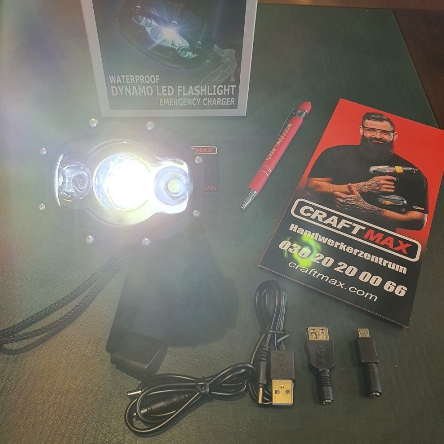 Shark-LED-Notfall-Dynamo-Kurbeltaschenlampe-4