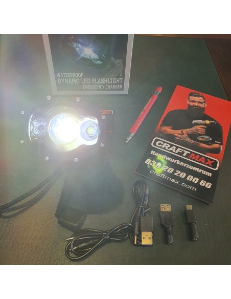 Shark-LED-Notfall-Dynamo-Kurbeltaschenlampe-4