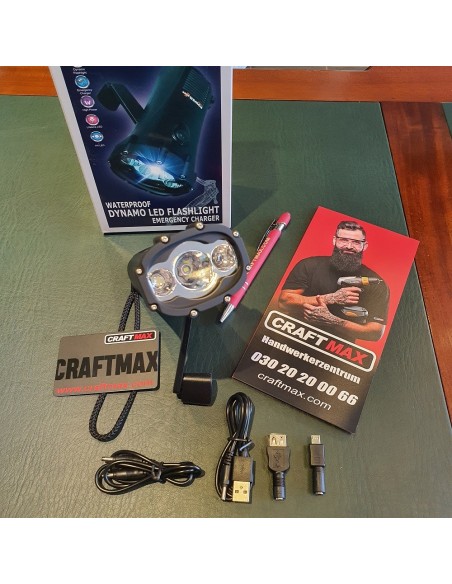 Shark-LED-Notfall-Dynamo-Kurbeltaschenlampe-1