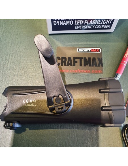 Shark-LED-Notfall-Dynamo-Kurbeltaschenlampe-2