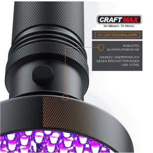 CRAFTMAX-LED-UV-Schwarzlicht-Ultraviolett-Leuchte-mit-100x-LED_Produkt 2