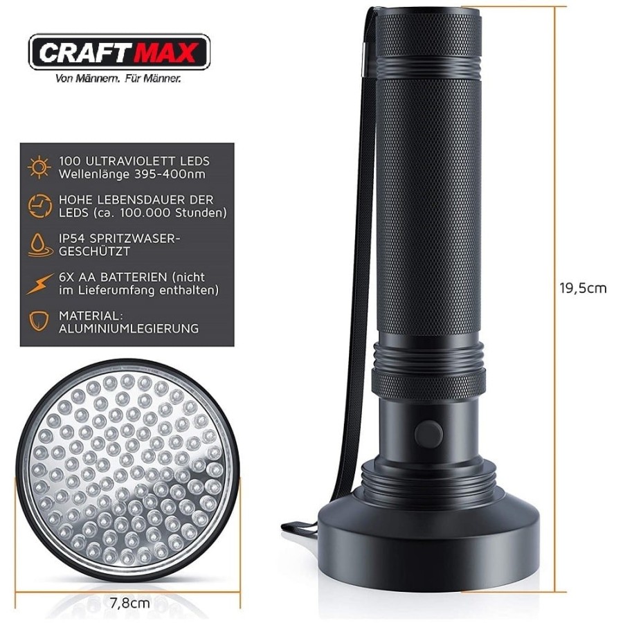 CRAFTMAX-LED-UV-Schwarzlicht-Ultraviolett-Leuchte-mit-100x-LED_Galerie02
