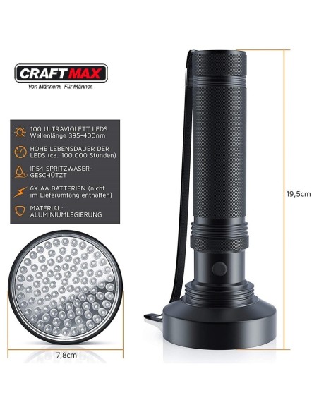 CRAFTMAX-LED-UV-Schwarzlicht-Ultraviolett-Leuchte-mit-100x-LED_Galerie02