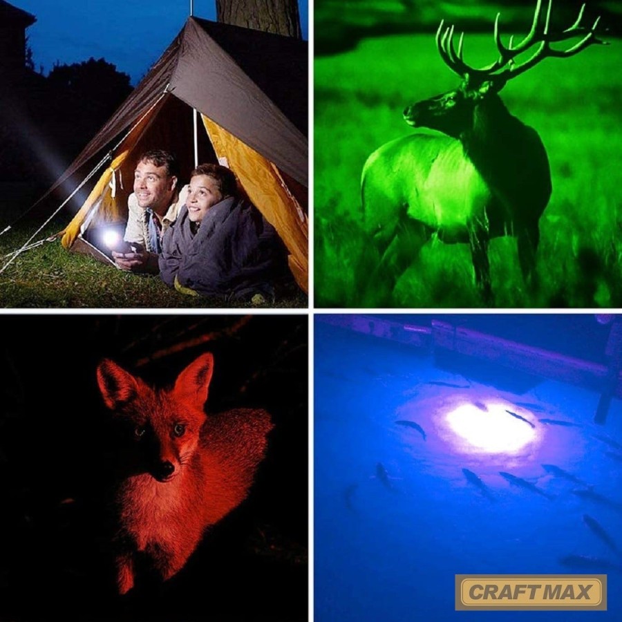 CRAFTMAX-Klarus-FH10-900-Lumen-Collimatorlampe-4-LED-rot-gruen-blau-weiss-Licht-IPX4-Wasserdicht-9