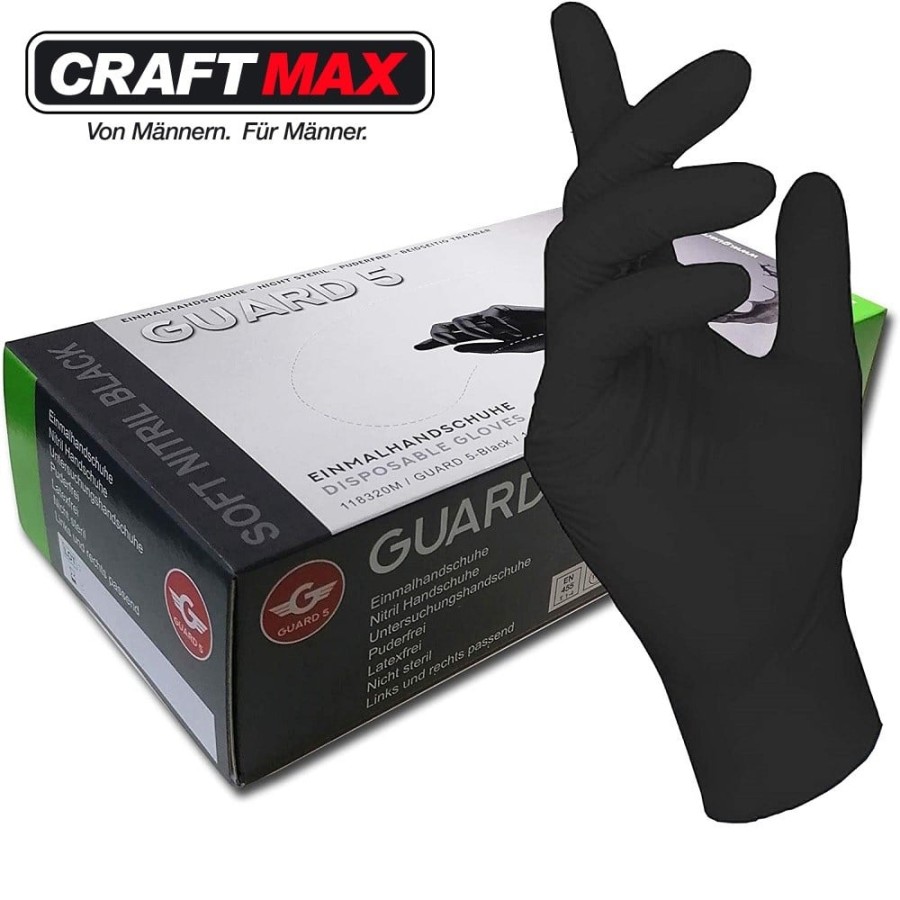 CRAFTMAX-GUARD5-Einweghandschuhe-Nitril-Handschuhe_schwarz_XL_Produkt