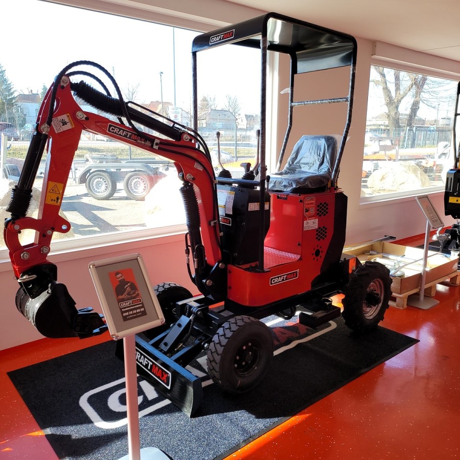 CRAFTMAX-crawler-Mini-Bagger-Excavator-hydraulic-4-Rad-Antrieb-Schreit-Bagger