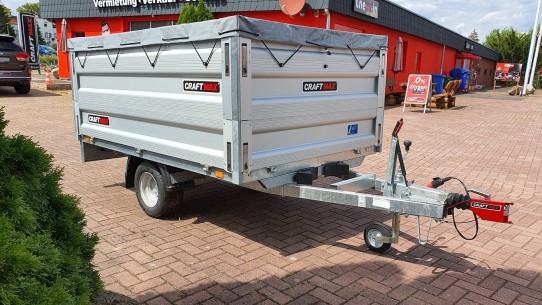 CRAFTMAX-CLASSIC-Pritschenhochlader-1.300-Kg-Alu-Bordwaenden-55cm-Bordwandaufsatz-85cm-Plane-2 2