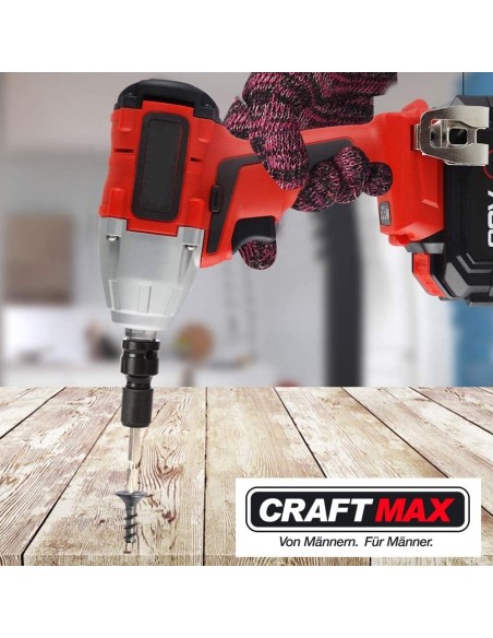 CRAFTMAX-Akku-Schlagschrauber-20V-Li-Ion-400-Nm-Akku-Ladegeraet-Koffer-5