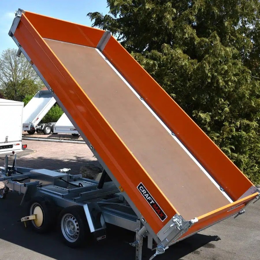 CRAFTMAX®-KING-3500-„Edition-orange-Dreiseitenkipper-3.66x1.75x0.35m-Alu-Bordwand-Pendelklappe-Elektrohydraulik-Rampen-Stuetzen-