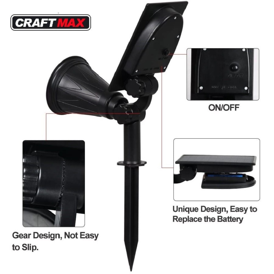 CRAFTMAX-SOLAR-green-LED-Gartenleuchte-Details