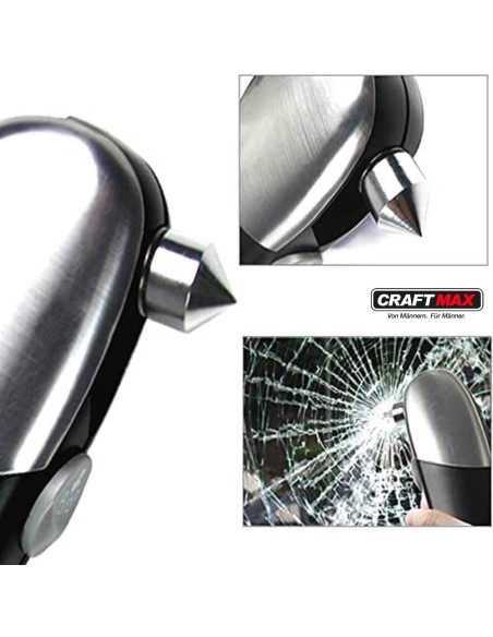 CRAFTMAX-Digital-Reifendruckpruefer-mit-Notfallhammer-Edelstahlgriff