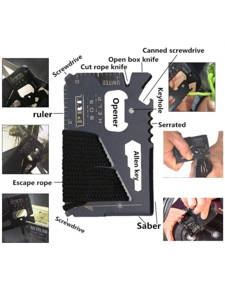 CRAFTMAX-Survival-Kit-Werkzeuge-Taktikstift-Taschenlampe-Zange-Drahtsaege