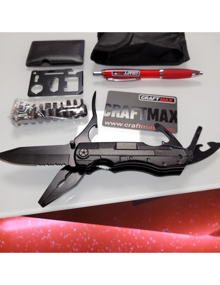 CRAFTMAX-Berggeist-Multi-Tool-Survival-Taschenmesser-Set-Edelstahl-Klappmesser-Zange-EDC-Kreditkartenmesser-1