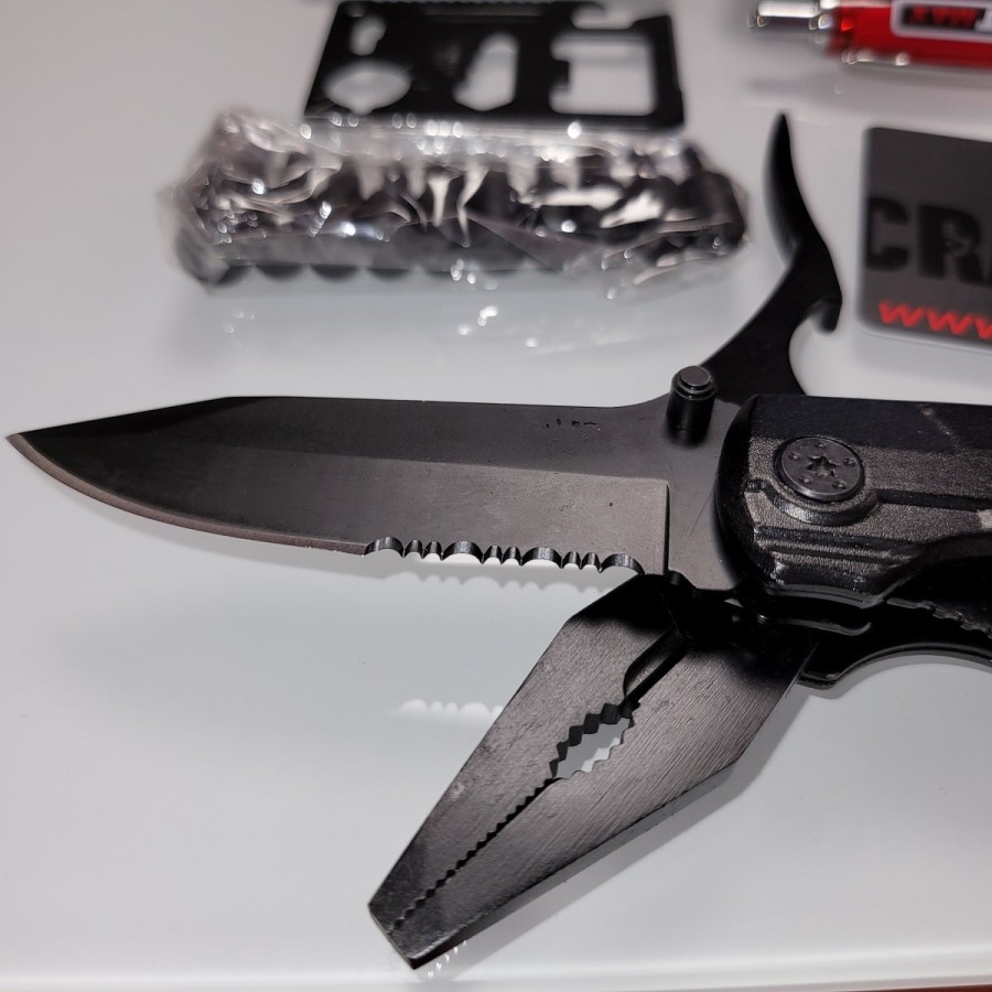 CRAFTMAX-Berggeist-Multi-Tool-Survival-Taschenmesser-Set-Edelstahl-Klappmesser-Zange-EDC-Kreditkartenmesser-3