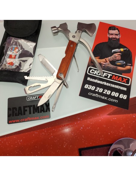 CRAFTMAX-Taschenwerkzeug-Multifunktionswerkzeug-Beil-Edelstahl-16-Funktionen-2
