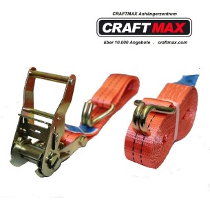 CRAFTMAX-belt-200-red-Zurrgurt-6m-x-35cm-Profi-Haken-Ratsche-Spitzhaken-2000-daN-8 2