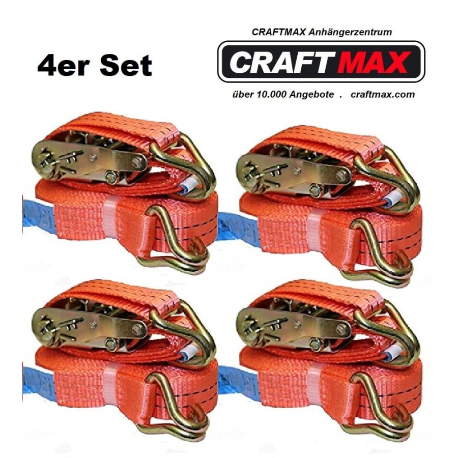 CRAFTMAX-belt-200-red-Zurrgurt-6m-x-35cm-Profi-Haken-4er-SET