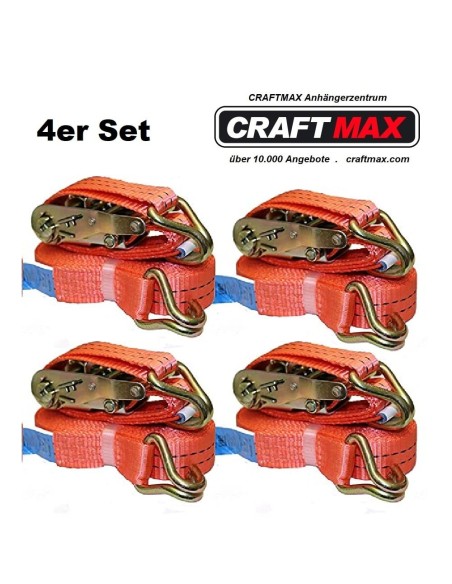 CRAFTMAX-belt-200-red-Zurrgurt-6m-x-35cm-Profi-Haken-4er-SET