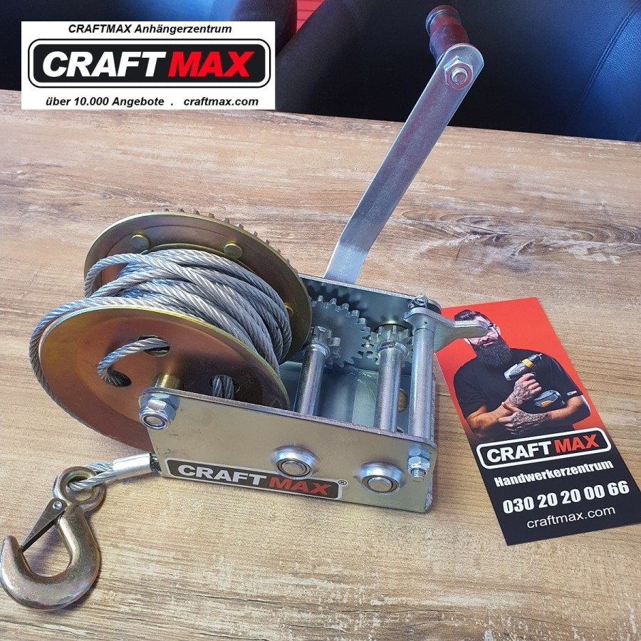 CRAFTMAX-Seilwinde-1.500-Kg-Zuglast-mit-Karabiner