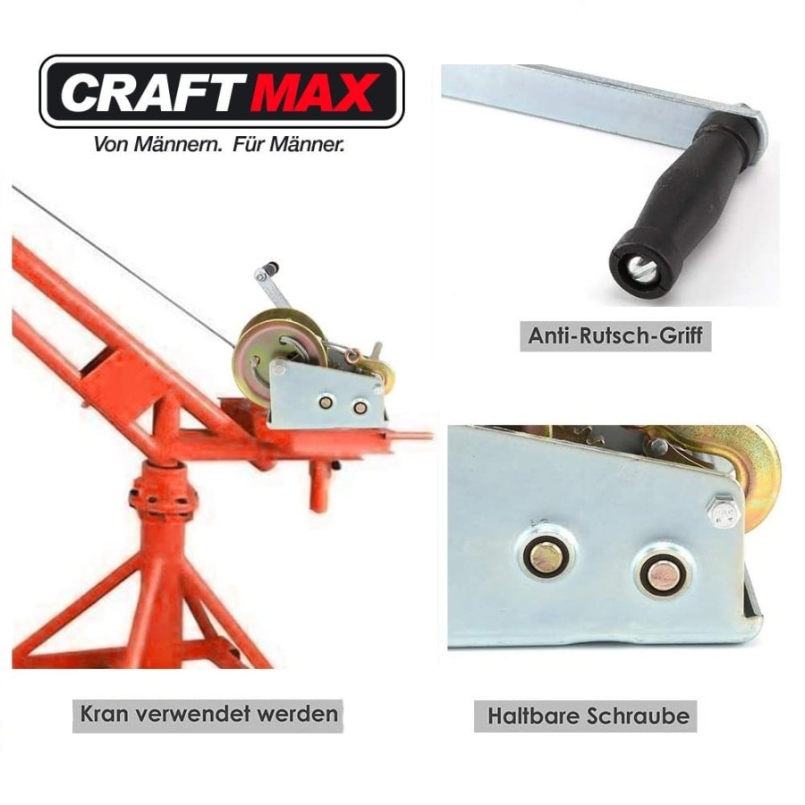 CRAFTMAX-Seilwinde-mechanisch-1.500-Kg-Zuglast-Kran