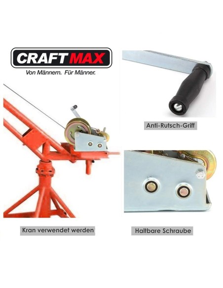 CRAFTMAX-Seilwinde-mechanisch-1.500-Kg-Zuglast-Kran