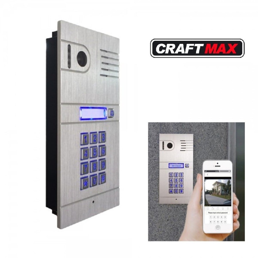 CRAFTMAX-Video-Tuersprechanlage-Alu-Gehaeuse-W-Lan-Smartphone-App