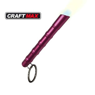 CRAFTMAX-light-defender-Kubotan-LED-Taschenlampe-magenta